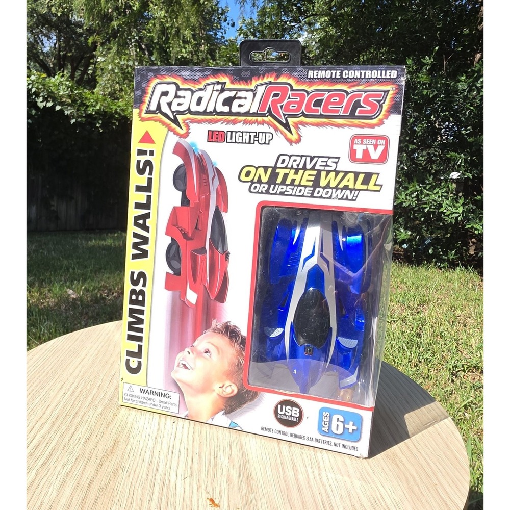 Radical Racers Remote Controlled Wall Climbing LED Car Blue As Seen On TV